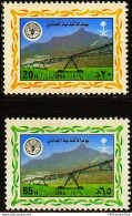 Saudi Arabia 1985 World Food Day 2 Values MNH SA-85-14 Agriculture Irrigation - Tegen De Honger