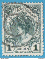 Netherlands 1898 1 Gld Coronation Type Cancelled 98-049 01 Wilhelmina - Gebruikt