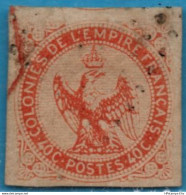 France Colonies 1859 40 C Eagle Cancelled 2305.0805 - Aquila Imperiale