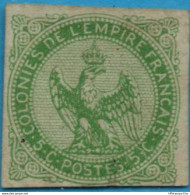 France Colonies 1859 5 C Eagle Green Unused 2305.0802 - Eagle And Crown