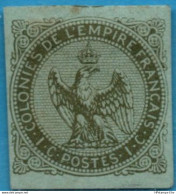 France Colonies 1859 1 C Eagle Olive Unused 2305.0801 - Aigle Impérial