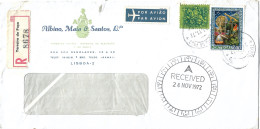 Portugal Registered Cover TERREIRO DO PAÇO Cancel And Registration Label - Briefe U. Dokumente