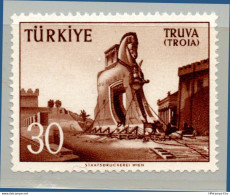 Turkey 1956 Trojan Horse MNH 56-17-c Schlieman Excavation - Mitologia