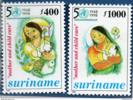 Suriname 1998 WHO 2 Values MNH 2108.2247 Mother With Child - OMS