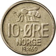 Norway - 1960 - KM 411 - 10 Öre - XF - Look Scans - Norvège