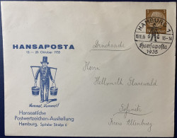 Ganzsache Privat Briefumschlag, Hansaposta Hamburg, 1935 - Entiers Postaux Privés