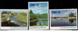 Eire 1986 Irish Waterways 3 Values MNH 2209.2659 Grand Canal, Lake In Myo Countie, Shannon, Dromineer Castle, Shannon - Other (Sea)