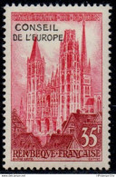 France 1958 Conseil De L'Europe, Overprint On Reims Cathedral 1 Value MNH 2209.2503 - 1958