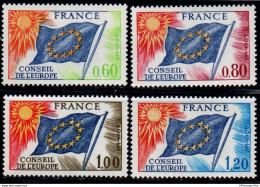 France 1975 Conseil De L'Europe, Flag Stamps 4 Values MNH 2209.2507 - 1958