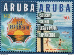 Aruba 1997 Year Of The Papiamento Language 2 Values 2208.1916 - Altri & Non Classificati