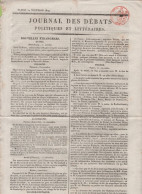 JOURNAL DES DEBATS 22 11 1817 - POLOGNE - VIENNE - BREME - 1er REGIMENT SUISSE - SAPONAY MAAST ET VIOLAINE - BOTANIQUE - 1800 - 1849