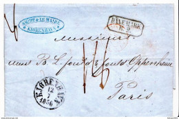 Postal History Cover: Denmark Ex Offo Cover Sent To Paris From Copenhagen From 1856 - ...-1851 Vorphilatelie