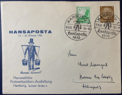 Ganzsache Privat Briefumschlag, Hansaposta Hamburg, 1935 - Interi Postali Privati