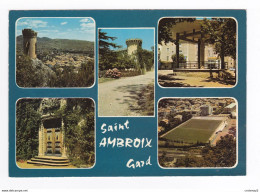 30 SAINT AMBROIX N°1 707 Kiosque VOIR ZOOM Stade Terrain De Foot Tribune VOIR DOS - Saint-Ambroix
