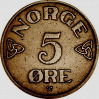 Norway - 1952 - KM 400 - 5 Öre - VF - Look Scans - Norvegia