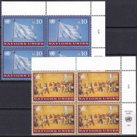 UNO GENF 1997 Mi-Nr. 303/04 Eckrand-Viererblocks ** MNH - Neufs