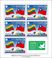 Lithuania Litauen Lettonie 2023 Taiwanese Representative Office In Lithuania Taipei-2023 Exhibition BeePost Sheetlet MNH - Hojas Bloque