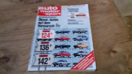 142 / AUTO MOTOR UND SPORT N°11 1981 AUDI 80 FORMEL E / VW SCIROCCO / TOYOTA CRESSIDA - Automóviles & Transporte