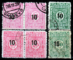 Action !! SALE !! 50 % OFF ⁕ Yugoslavia 1928 ⁕ PORTO / Postage Due Mi.62-63 ⁕ 6v Used -  Overprint / Shades - Portomarken