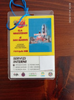 GRAN PREMIO DI SAN MARINO PASS 20° - 7 - 8 - 9 Aprile 2000 - Automovilismo - F1