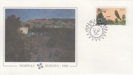 Enveloppe   FDC   1er  Jour   NORVEGE    EUROPA    1986 - 1986