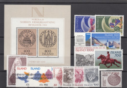 Iceland 1982 - Full Year MNH ** - Komplette Jahrgänge