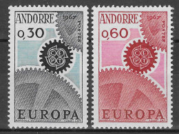 ANDORRE FRANCAIS N°179/180** (Europa 1967) - COTE 25.00 € - 1967