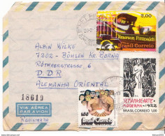 Postal History Cover: Brazil Stamps From SSs On Cover - Lettres & Documents