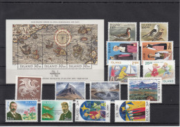 Iceland 1989 - Full Year MNH ** - Komplette Jahrgänge