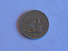 Territoires Britanniques Des Caraïbes EAST CARIBBEAN 25 Twenty Five Cents 1955 - Britse-karibisher Territorien