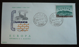 SAN MARINO 1961, EUROPA FDC - Storia Postale