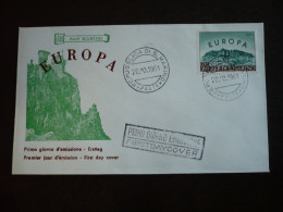 SAN MARINO 1961, EUROPA FDC - Briefe U. Dokumente