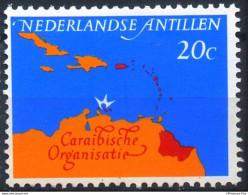 Dutch Antilles 1964 Caribbean Council 1 Value MNH H-64.03 Nederlandse Antillen Caraïbische Raad - Géographie