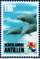 Dutch Antilles 2001 110 Ct Hong Kong Stamp Exhibition 1 Value MNH 2106.0930 Dolphins - Dauphins
