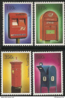 Dutch Antilles 2000 Mailboxes 4 Values MNH 2103.2702 Nederlandse Antillen Post-brievenbussen Mexico, Dubai, UK, USA - Poste