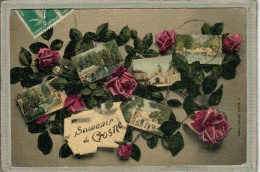 CPA (91) CROSNE ( Crosnes ) - Carte Souvenir Multivues De 1913 - Carte Colorisée D'aspect Toilé - Crosnes (Crosne)