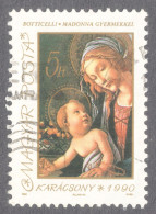 BOTTICELLI Madonna - JESUS & Mary - Christmas - CHRISTMAS / Hungary 1990 / USED - Madonnas