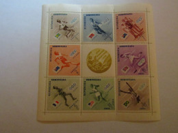 JO401    Feuille JO Melbourne   1956  MNH  MI BF7   Médaille  Rép. Dominicaine - Estate 1956: Melbourne