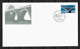 1977 Joint Canada And USA, FDC CANADA WITH 1 STAMP: Peace Bridge - Gezamelijke Uitgaven