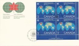 24633r) Canada FDC Block $2 Commonwleth Day 1983 - 1981-1990