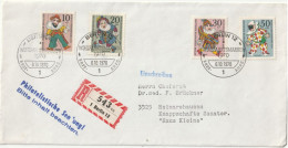 D 1679) Berlin 1970 Mi# 373-376 FDC R-Brief: Marionetten Kaspar Polichinelle Punch - Puppets