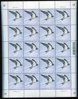 Estonia:Unused Sheet Bird Of The Year 2011, Swallow, MNH - Estonie