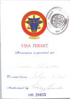 20-11-2023 (2 V 46) Australia - WA - Hutt River Province - VISA Permit HR 20455 (1989) Postcard Size - Autres & Non Classés