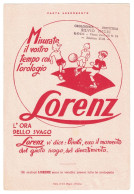 12486 "LORENZ - L'ORA DELLO SVAGO - OROLOGI LORENZ" CARTA ASSORB. ORIG. - Bambini