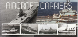 2012 Ghana Aircraft Carriers Complete Set Of 2 Sheets Navy Ships Aviation Airplanes  MNH - Ghana (1957-...)