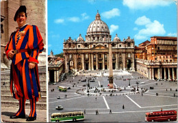 20-11-2023 (2 V 47) Vatican City (posted To Australia From Ital 1974) - Basilica & Swiss Guard - Vatican