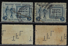 USA United States 1938/1969 2 Stamp Perfin TFL By Time Fortune Life Publishing Company From New York Lochung Perfore - Perforés