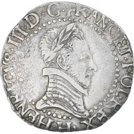 France, Henri III, 1/4 De Franc Au Col Plat, 1578, La Rochelle, TTB, Argent - 1574-1589 Heinrich III.