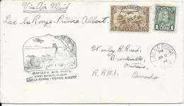 CANADA AIR MAIL - FIRST OFFICIAL FLIGHT - LAC LA RONGE - PRINCE ALBERT -    8 JUIN 32 - Briefe U. Dokumente