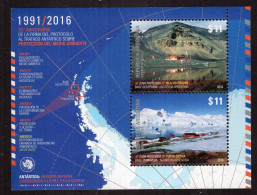 Argentina - 2016 - Antártida: 25 Años De La Firma Del Protocolo Al Tratado Antártico. - Nuovi